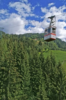 cable railway in the Alps
