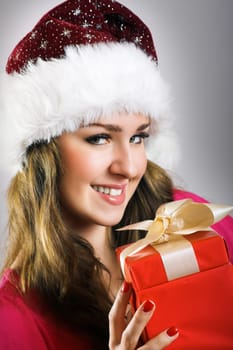 Santa Claus with gift
