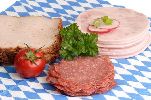 German sausage slices
