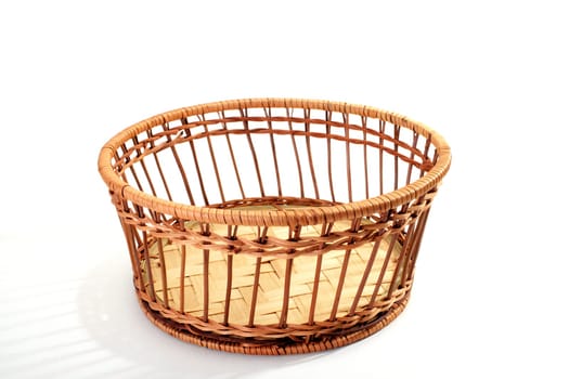 close up shot of a basket on white