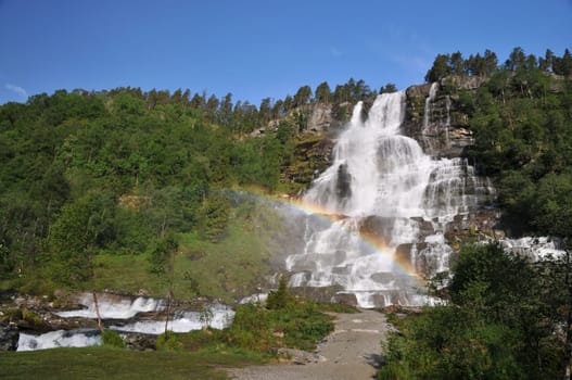 The beautiful Tvindefossen in Norway.