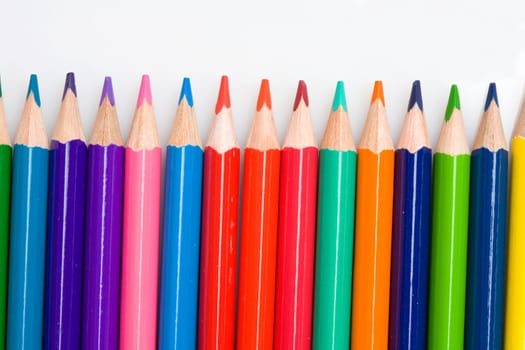 Many pencils of different colors