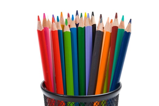 Many pencils of different colors