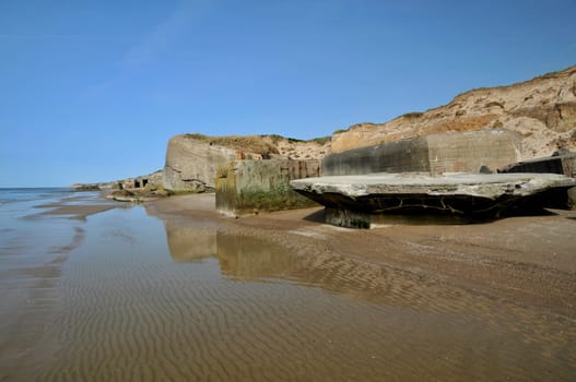These bunkers are a reminder of the 2nd World War. Recorded in Løkken - Denmark.