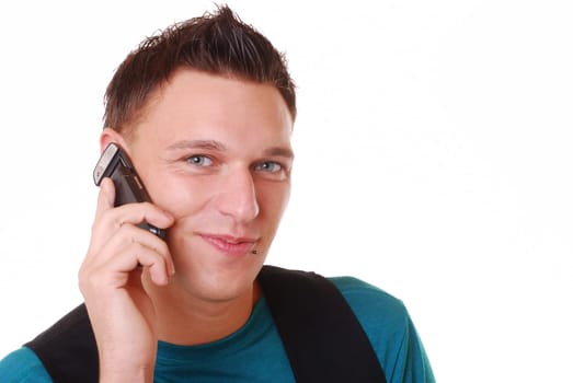 Young man talking on the phone