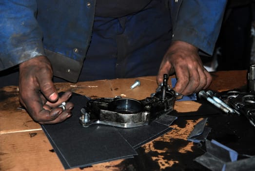 Hands Car Mechanic