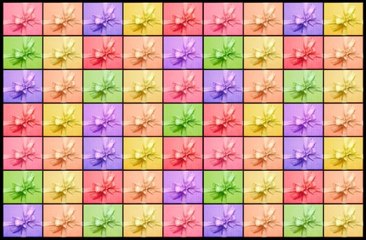 colorful giftboxes in a row