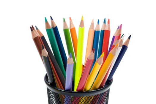 Many pencils of different colors