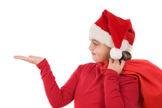 Girl with hat of Christmas