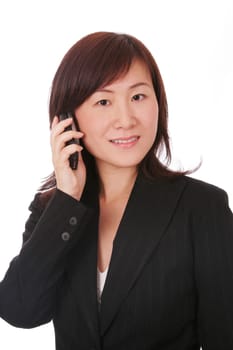 Asian Businesswoman With Mobile Phone