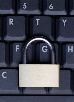 Padlock On Laptop