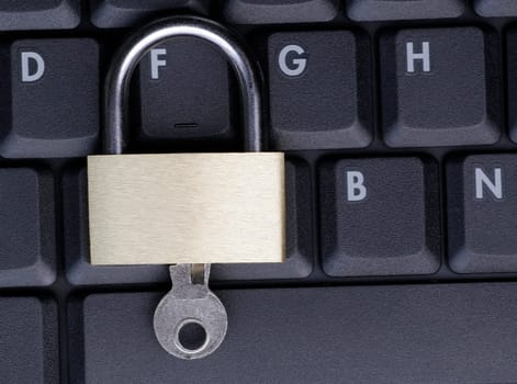 Padlock On Laptop