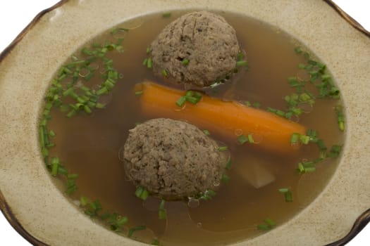 Liver dumpling soup