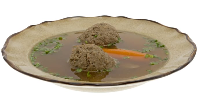 Beef broth with liver dumplings