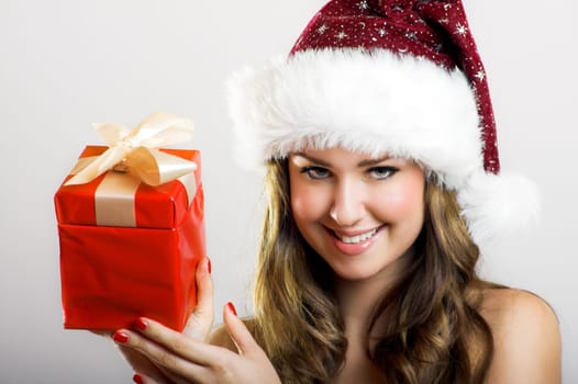 Santa Claus with gift