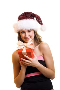 Santa Claus with gift