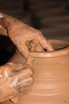 In a pottery