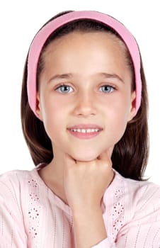 Adorable girl thinking