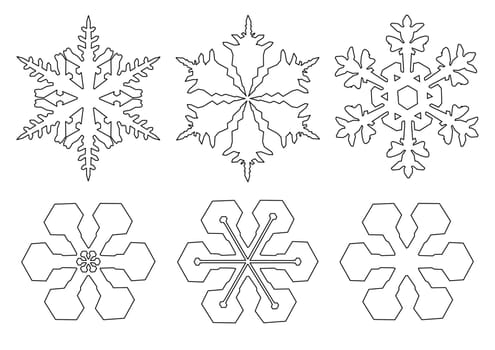 drawings of snowflakes