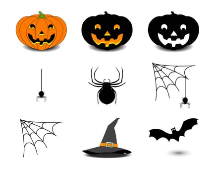 set icons of halloween