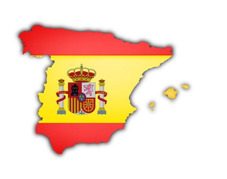 flag and map of spain