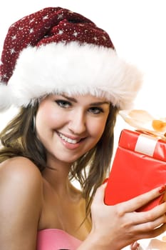 Santa Claus with gift