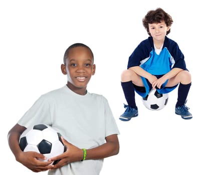 Children with soccer ball