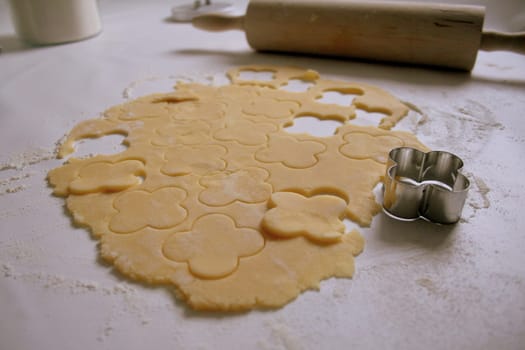 Rolled out cookie dough