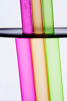 Drinking straws refracted