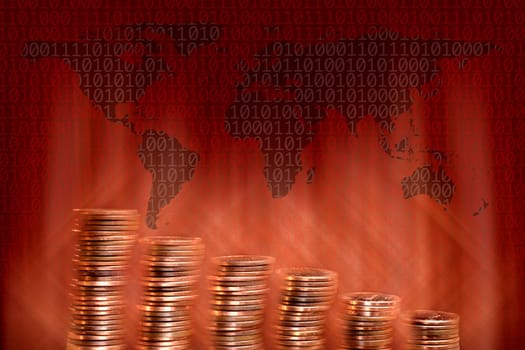 American One Cents on world map