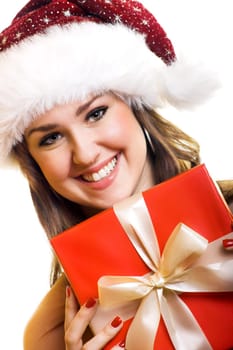 Santa Claus with gift