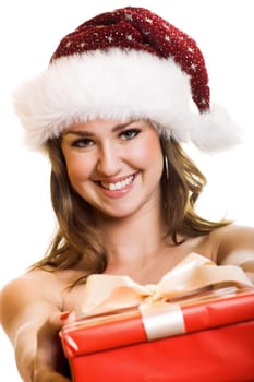 Santa Claus with gift
