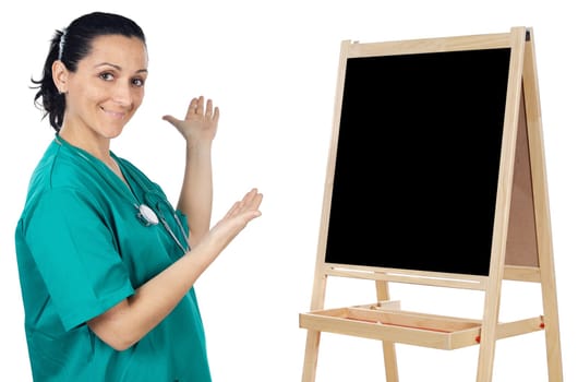 lady doctor whit slate