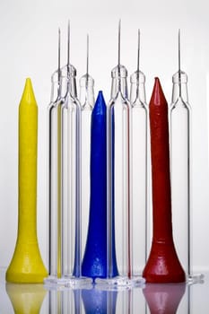 Colored syringes
