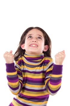 Cheerful winner girl