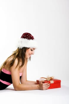 Santa Claus with gift