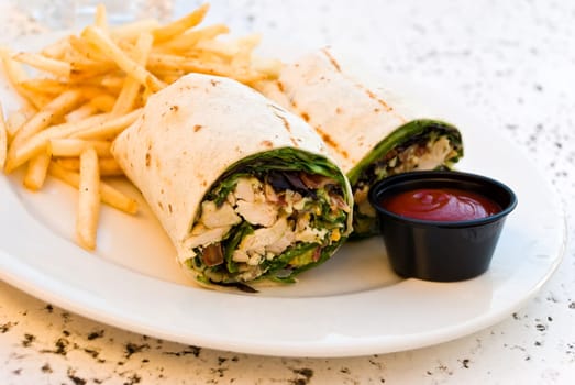 Wrap California with French fries