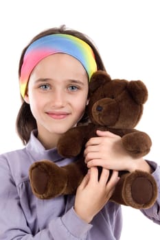 Pretty girl with teddy bear