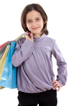 Girl with shopping with bags