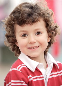 adorable happy boy smiling