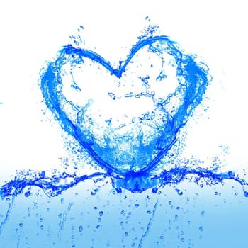Heart in the water