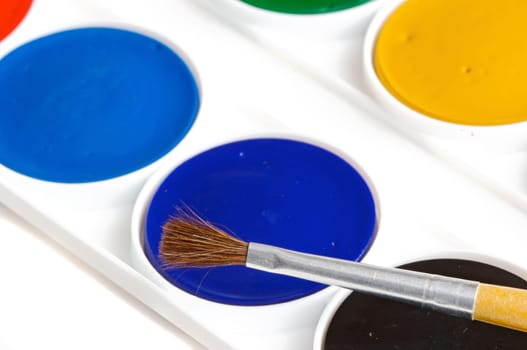 colors and paintbrush