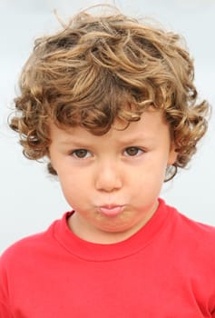 adorable boy sad