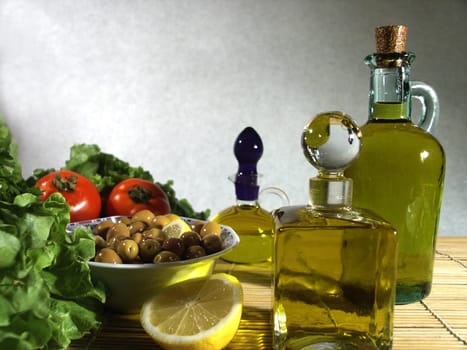 green olives plate