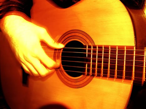 man playing guitar