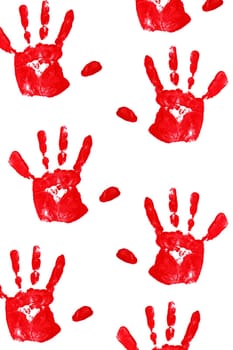 red child handprints