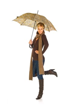 Woman with umbrella
