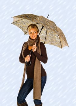 woman with an umbrella