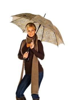 Woman with umbrella