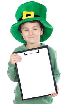 Child whit hat of Saint Patrick